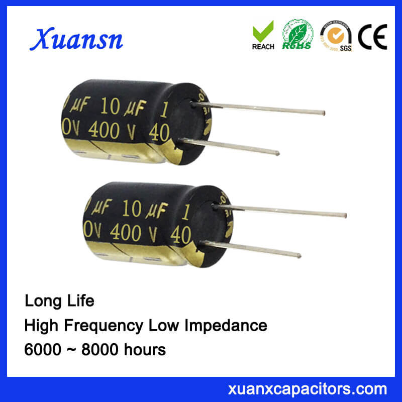 High Voltage 400V 10UF Capacitor Electrolytic 8000Hours