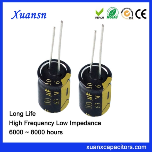 63V 100UF 8x12MM Electrolytic Capacitor 8000Hours