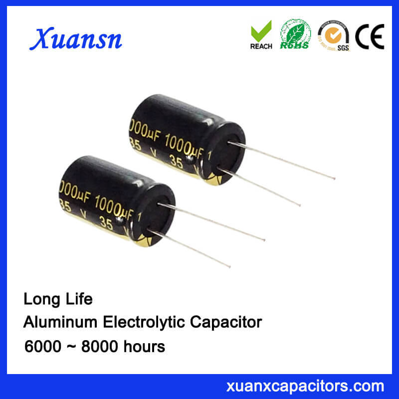 YXQ 30Pcs 1000uF 35V 105C Volt Radial Lead Electrolytic Capacitor,13x21mm 