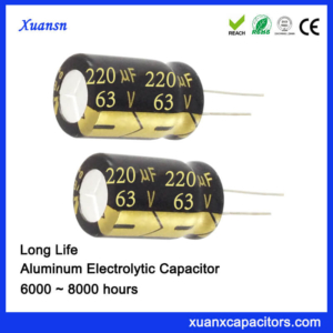 63V 220UF Aluminum Electrolytic Capacitor Manufacturers