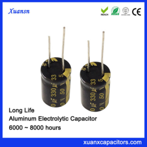 Long Life DIP Electrolytic 330uf 50v Capacitor 105c
