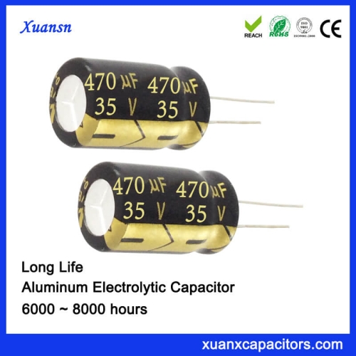 470uf 35v Electrolytic Radial Capacitor For Power Supply