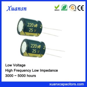 220UF 25V Aluminum Electrolytic Capacitor Low Impedance
