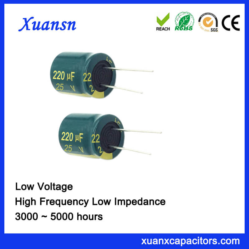 220UF 25V Aluminum Electrolytic Capacitor Low Impedance