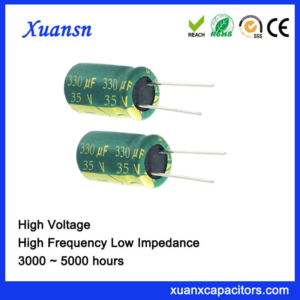 35V 330UF 105℃ Electrolytic Capacitor Low Voltage High Frequency