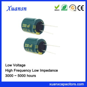 6.3V 330UF Low Voltage Capacitor High Frequency 5000Hours