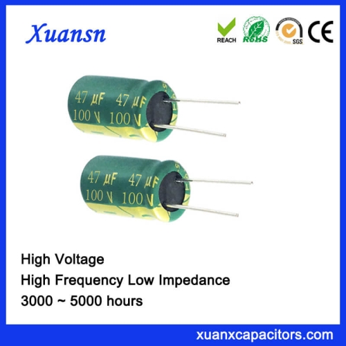 Low Voltage Low Impedance 47uf 100v Capacitor Factory