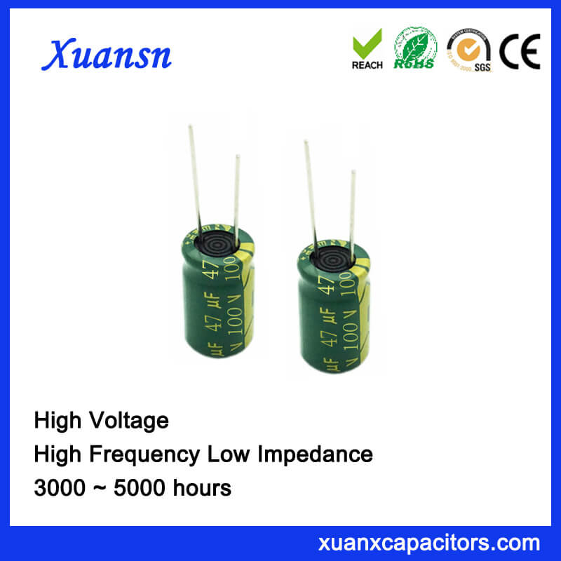 Low Voltage Low Impedance 47uf 100v Capacitor Factory