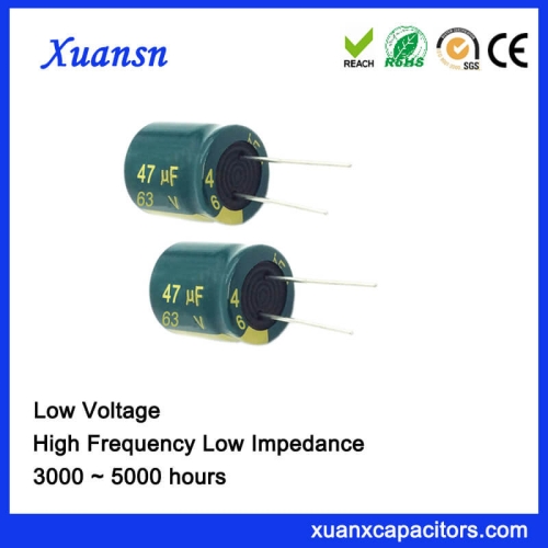 China 63V 47UF Electrolytic Capacitor High Frequency