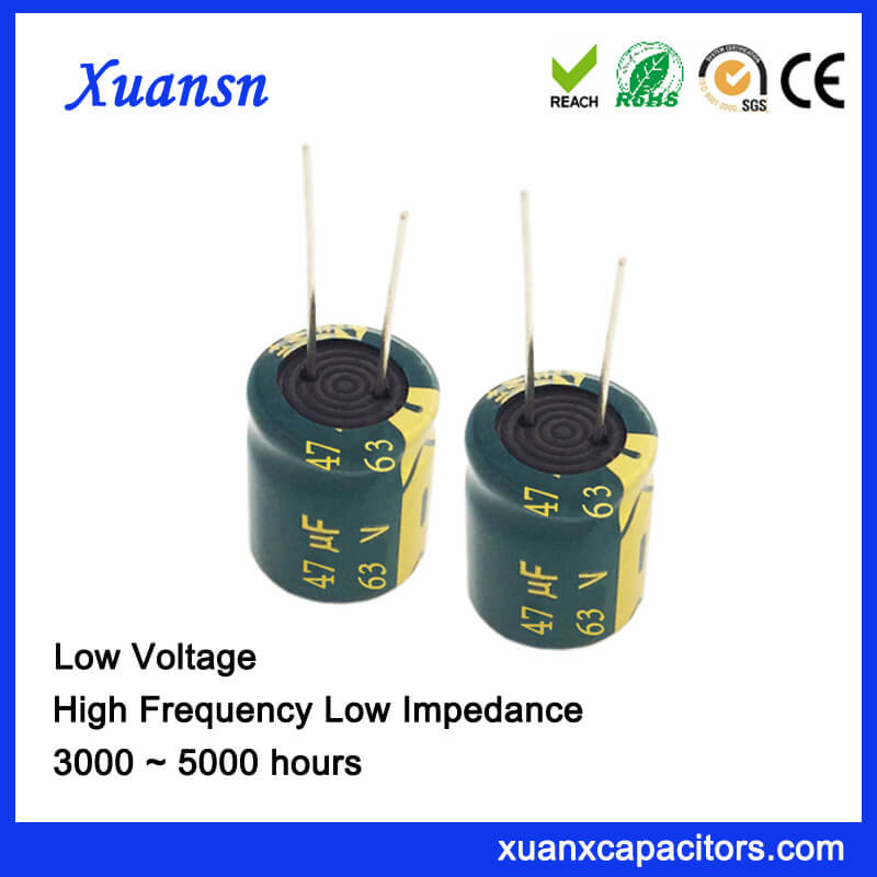 China 63V 47UF Electrolytic Capacitor High Frequency