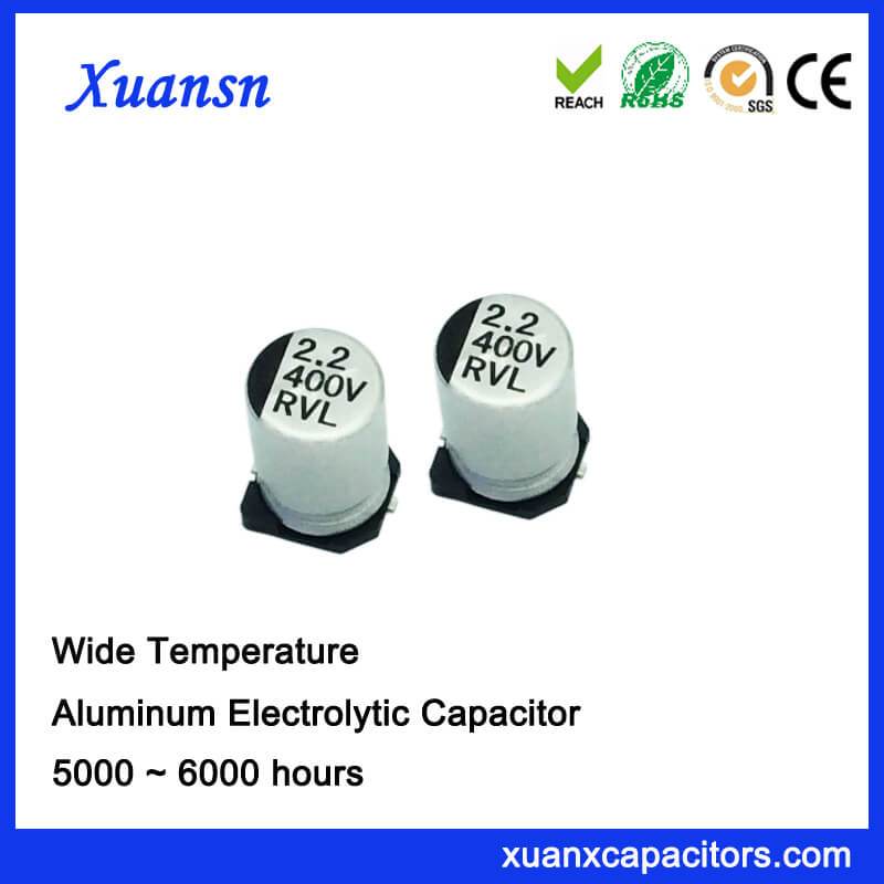 5000H Chip 2.2UF 400V Aluminum Electrolytic Capacitor