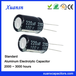 220UF 100V Lead Aluminum Electrolytic Capacitors