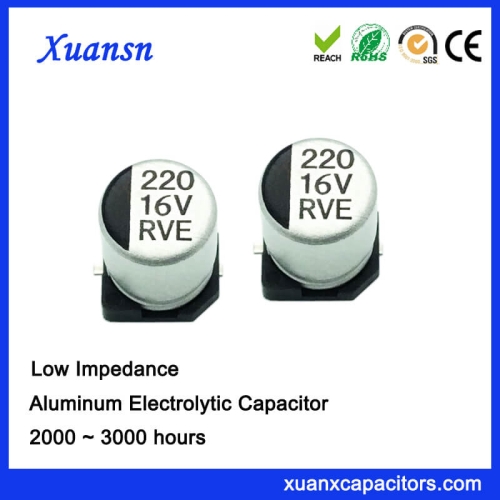 Low Impedance 16V 220UF SMD Capacitor Factory