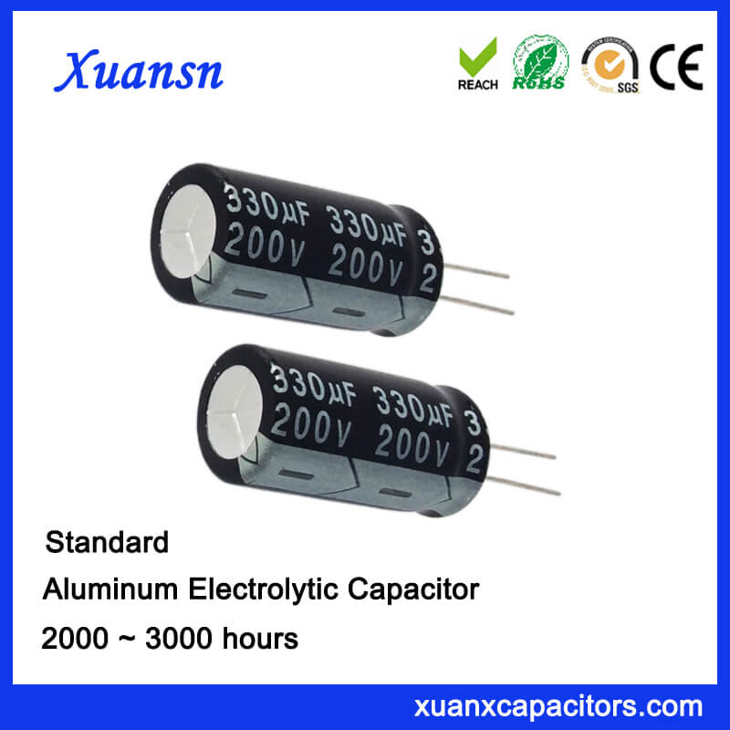 200V 330UF Aluminum Electrolytic Capacitor For Adapter