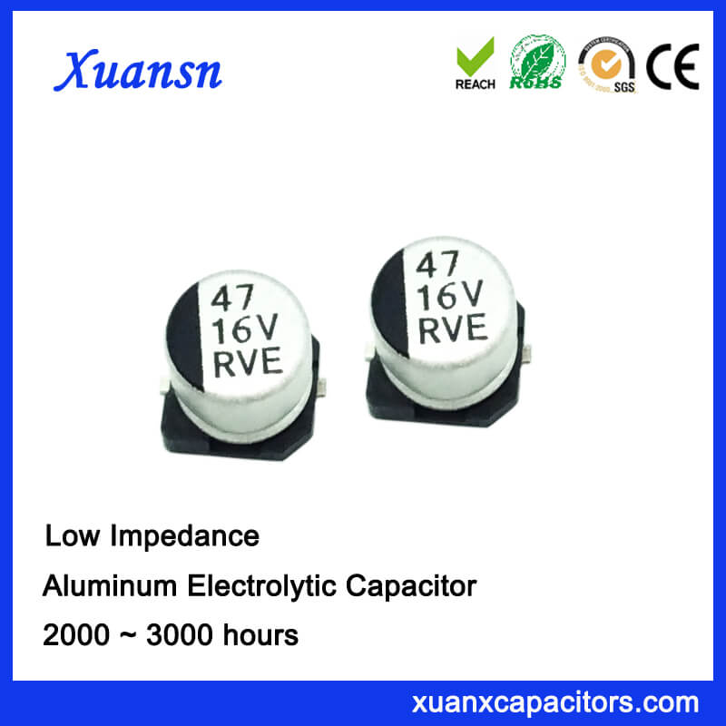 China Chip Type 47UF 16V SMD Electrolytic Capacitor