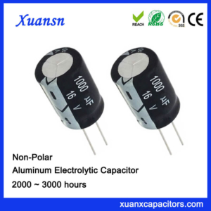 Non Polrized 16V 1000UF Capacitor Electrolytic