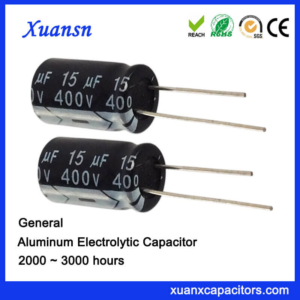 General 15uf 400v Aluminum Capacitor Electrolytic