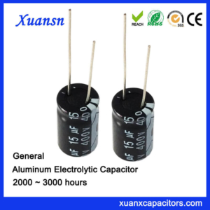 General 15uf 400v Aluminum Capacitor Electrolytic