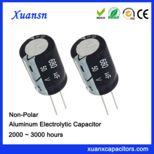 Non Polarised 680UF 50V Electrolytic Capacitor