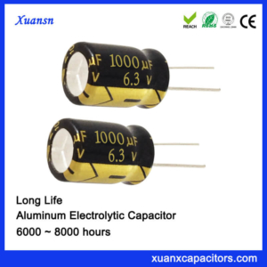 Aluminum Electrolytic Capacitor 1000UF 6.3V Long Life Capacitor
