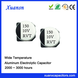 High Quality 150UF 10V 105℃ Surface Mount Capacitor