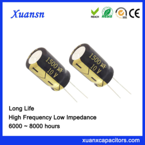High Quality 8000Hours 1500UF 10V Capacitor Electrolytic