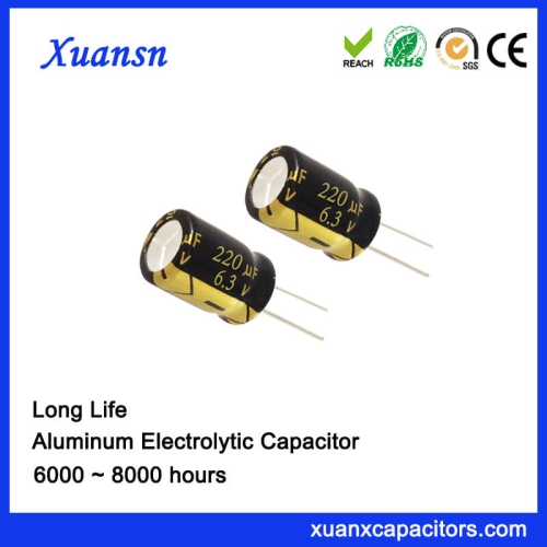 Excellent Quality 220UF 6.3V Long Life Electric Capacitor