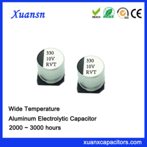China 330UF 10V Surface Mount Standard Electrolytic Capacitor
