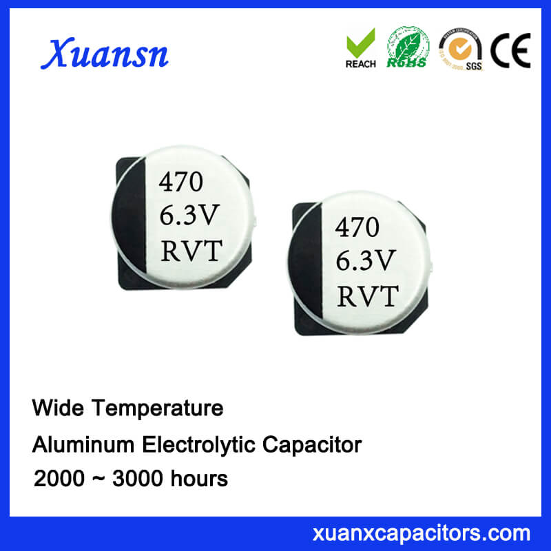 Hot Sale 470UF 6.3V Standard Chip Electrolytic Capacitor