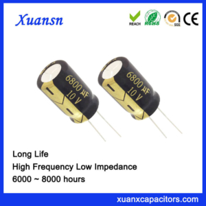 Xuansn Factory 6800UF 10V Aluminum Electrolytic Capacitor