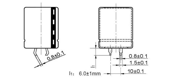 snap in aluminum electrolytic capacitor construction