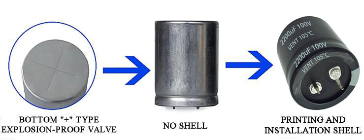 1800uF 400V 40x80mm Snap-In Electrolytic Capacitor - 4 Pin, Radial, 105°C