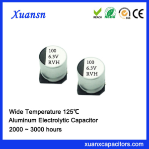 100UF 6.3V 125℃ SMD High Temperature Electrolytic Capacitor