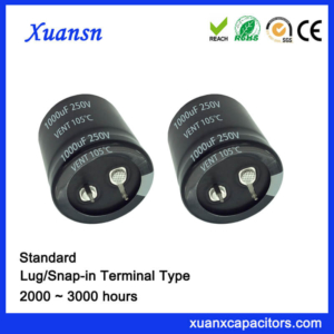Standard Snap In 1000UF 250V Capacitor Supplier