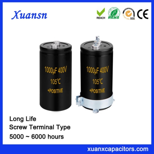 HIgh Voltage Long Life Screw Capacitor 1000UF 400V