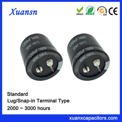 Good 1200UF 160V 105℃ 3000Hours Standard Snap-In Capacitor