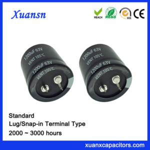 Good Quality 1200uf 63v Standard Snap In Capacitor
