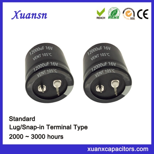 12000UF 16V Standard Horn Electrolytic Capacitor