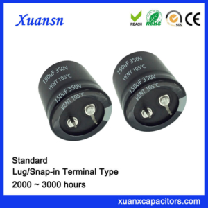 150UF 350V 3000Hours 105℃ Snap In Capacitor