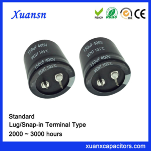 Good Quality Standard Snap In 150UF 400V Capacitor
