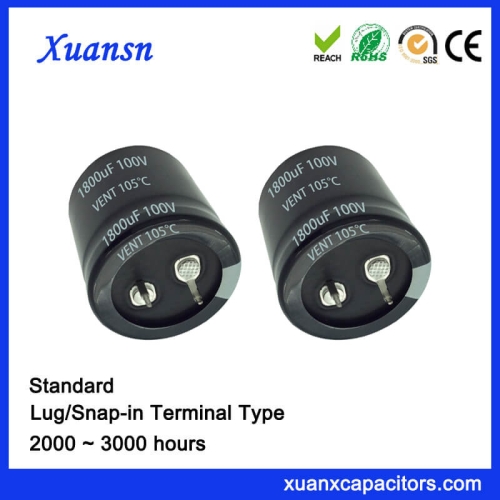 1800UF 100V Standard Snap In Soldering Capacitor