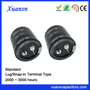 1800UF 50V Standard Snap In Capacitor China Supplier