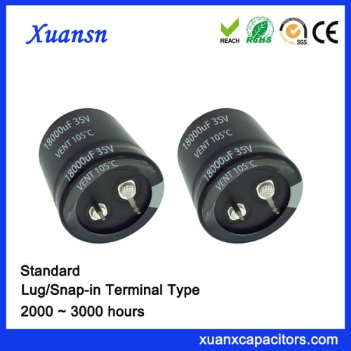 Snap In Aluminum Capacitor 18000UF 35V 105C