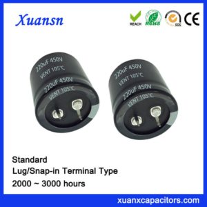 Large Size 450V 220UF Capacitor Electric Snap In