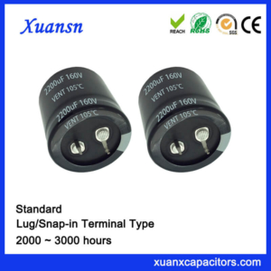 China 2200UF 160V Standard Snap In Capacitor