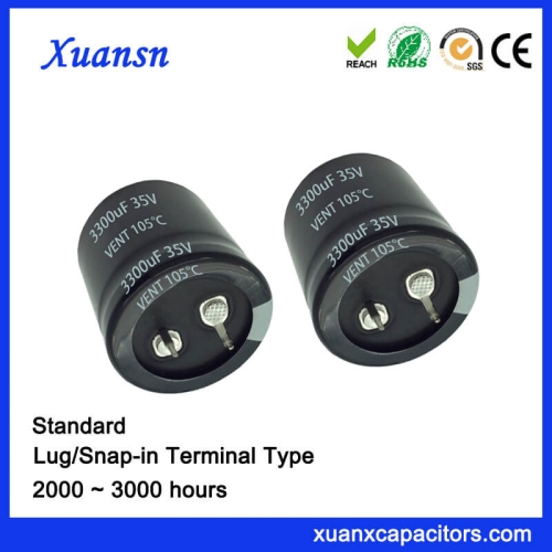 3300UF 35V 2000Hours Standard Horn Electrolytic Capacitor