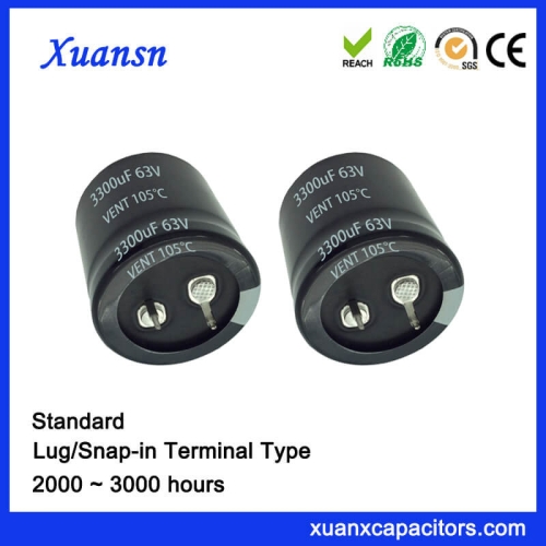 New Snap In Terminal Soldering 3300UF 63V Capacitor
