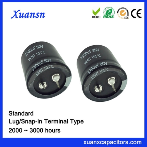 Custom Horn 3300UF 80V Capacitor China Supplier