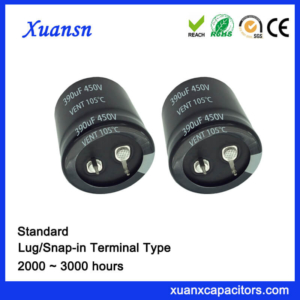 Standard 390UF 450V Capacitor Electrolytic High Voltage