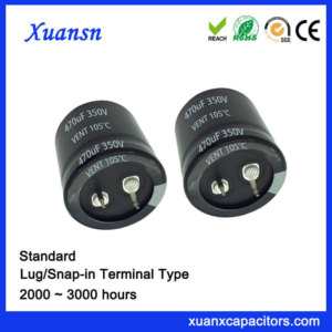 High Quality 470UF 350V 3000Hours Snap In Capacitor